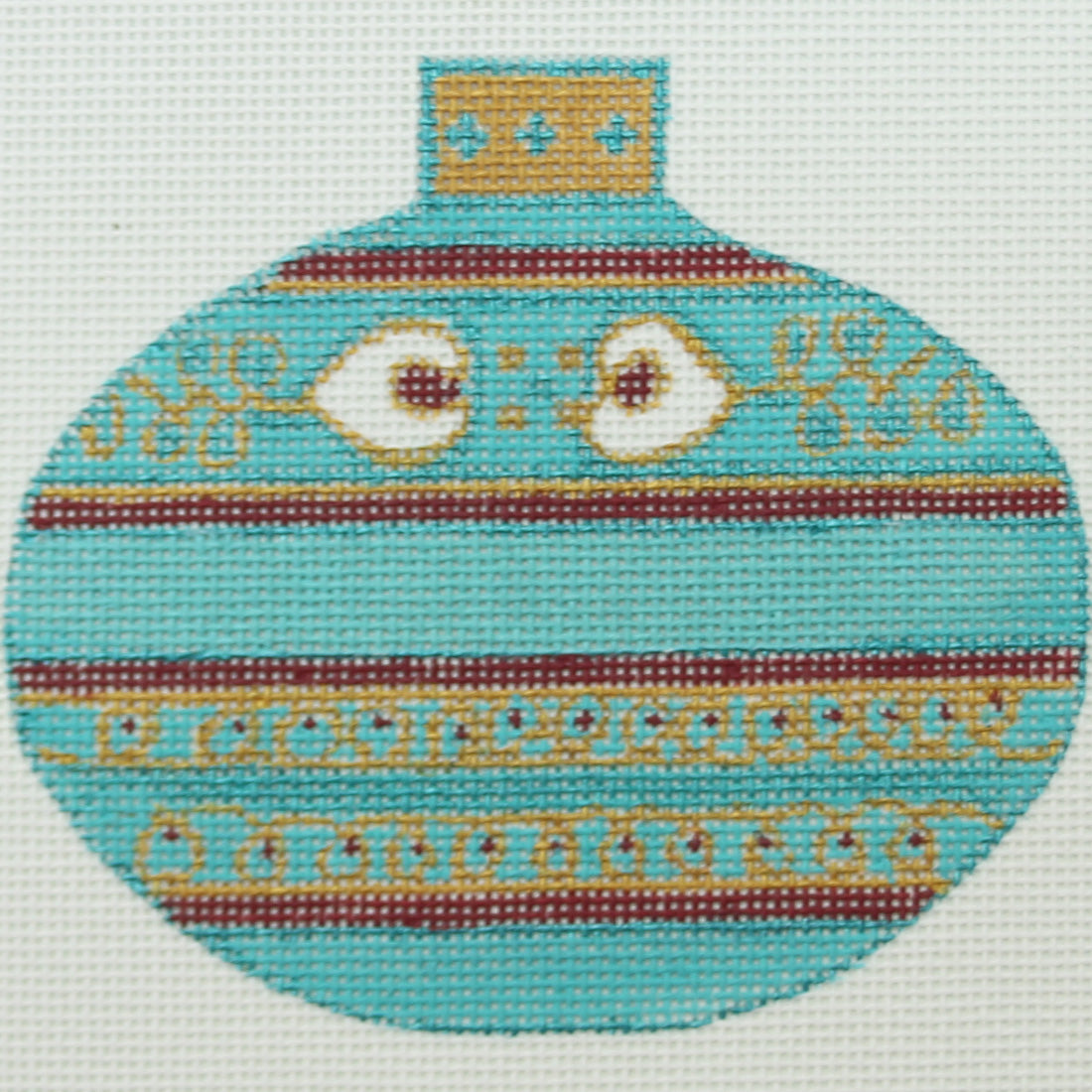 R627 Turquoise/Gold Ornament with Bow