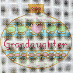 R628 White/Gold Ornament with Pink and Green Design
