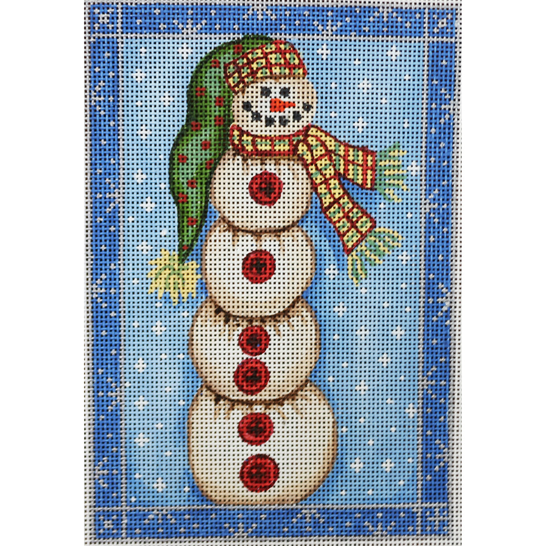 R638 Blue/Silver Elongated Snowman