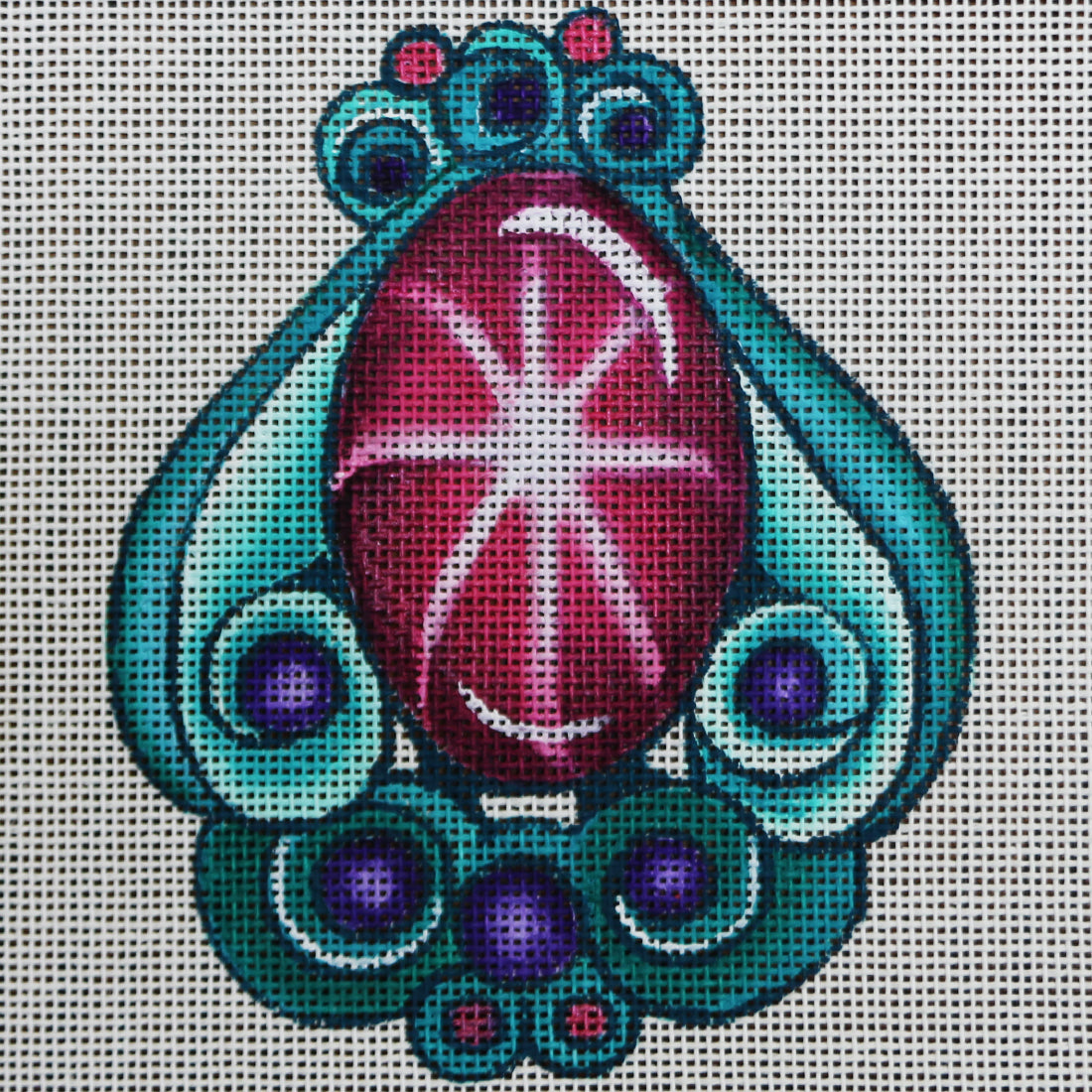 R66 Pink/Aqua/Purple Brooch