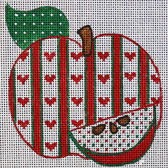 R776 Red and White Striped Apple