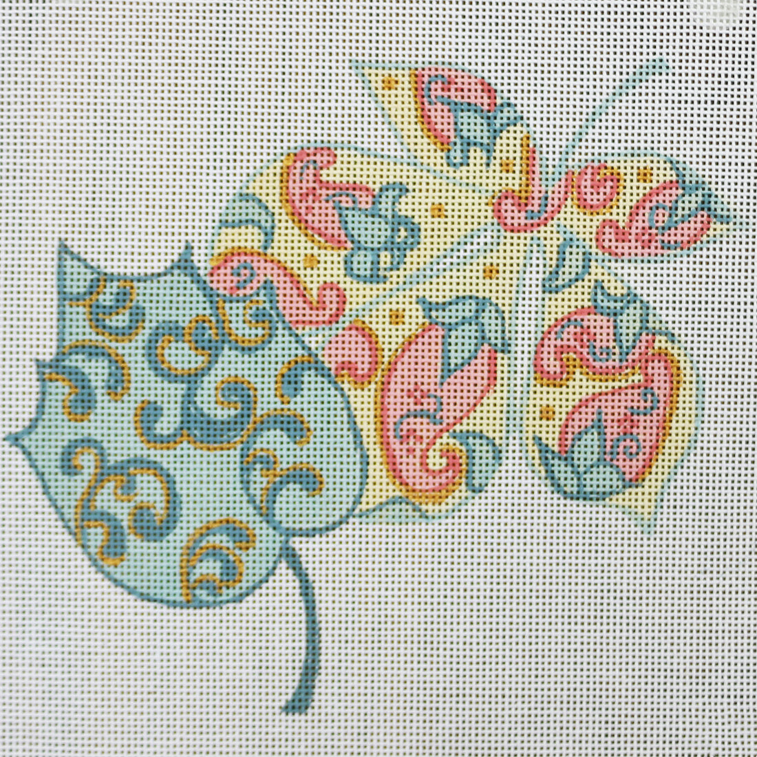 R781 Yellow and Blue Leaves