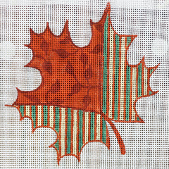R786 Orange and yellow and Green Striped Leaf
