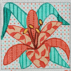 R802 Pink and Green Patchwork flower