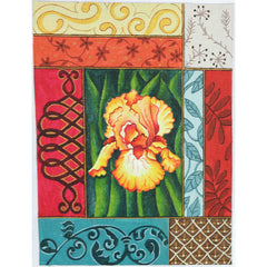 R814 Patchwork w/ Orange Flower