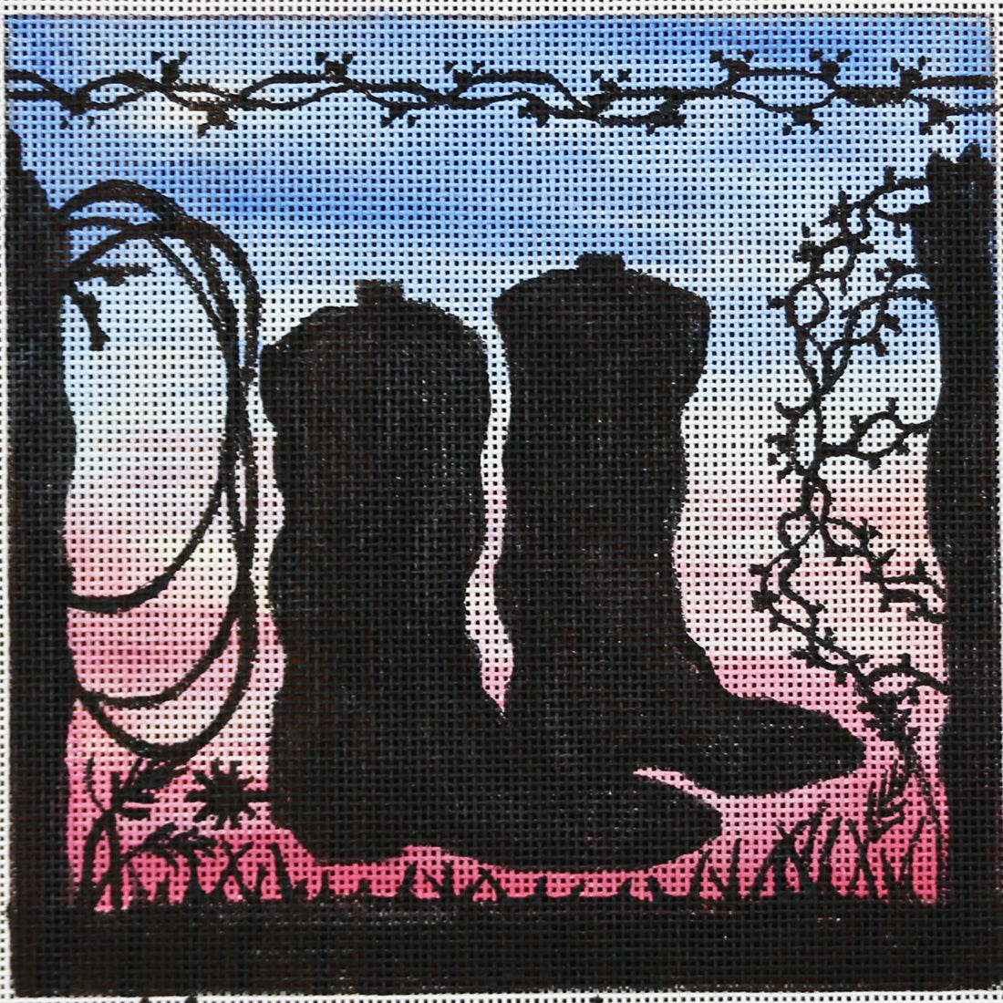 R853 Boots w/ Sunset Background