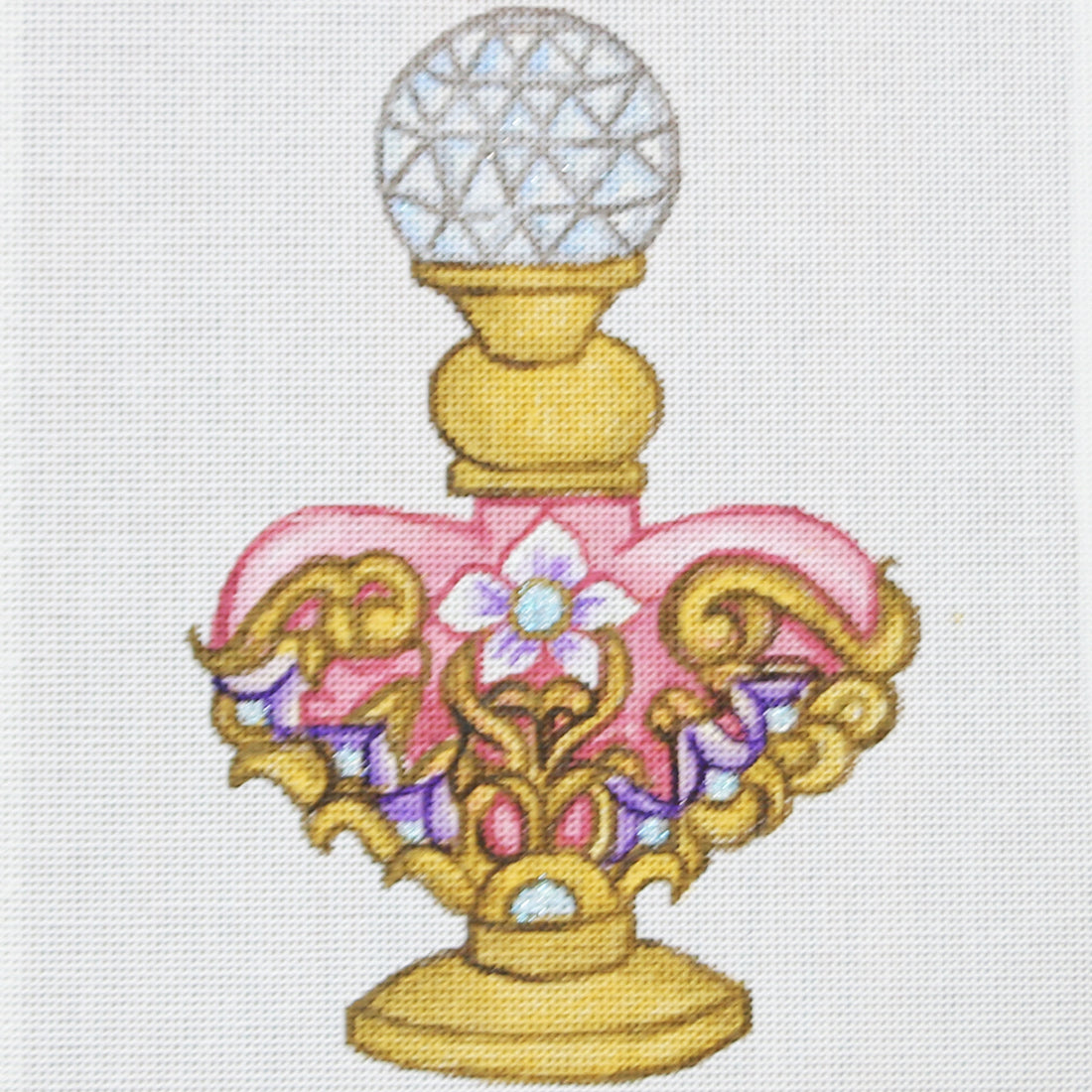 R891 Pink perfume bottle w/ clear lid