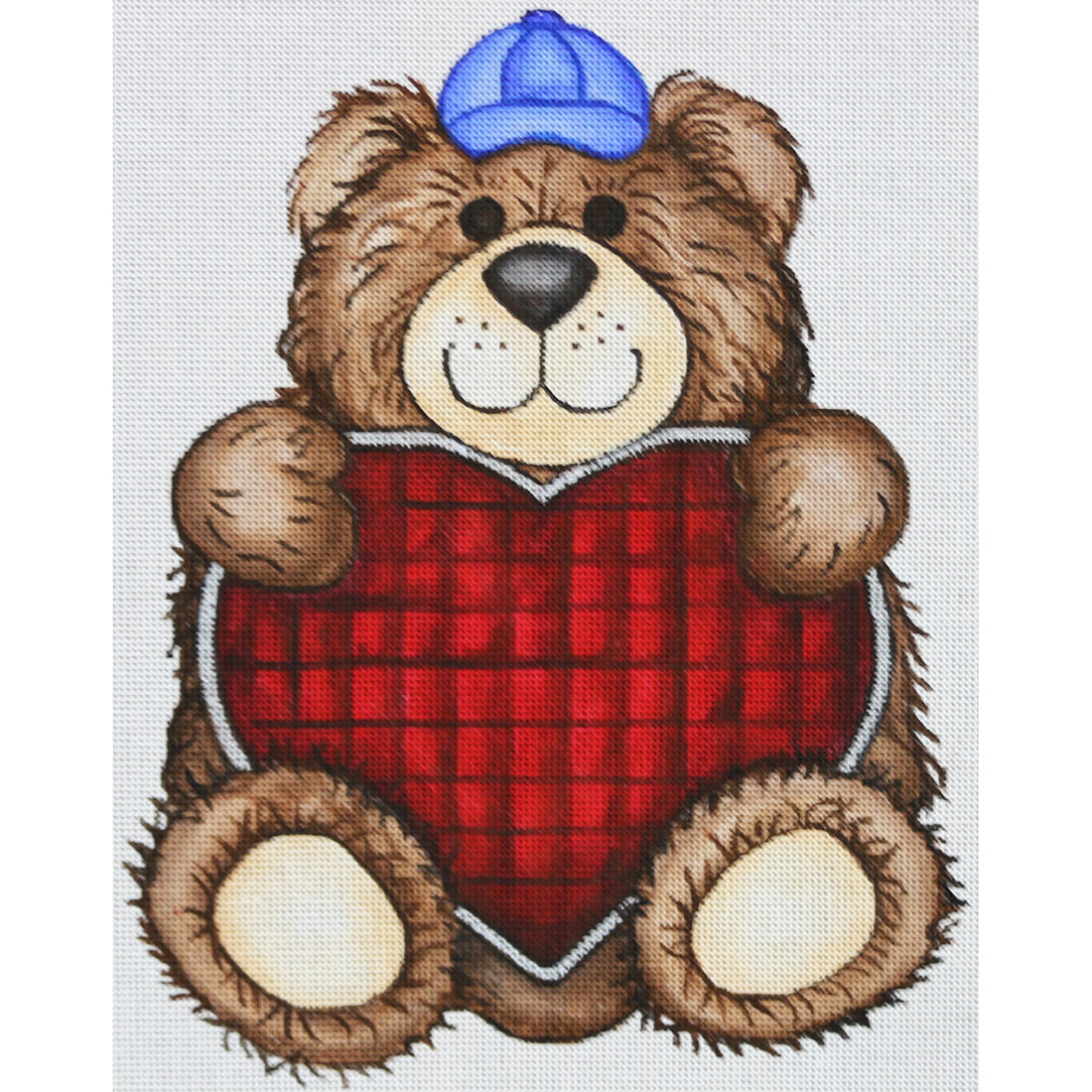 R967 Bear w/ Cap and Red Heart