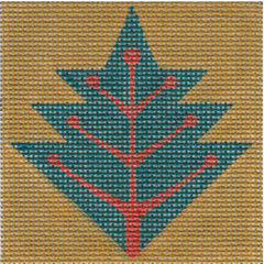 ZE640 Teal Leaf Square