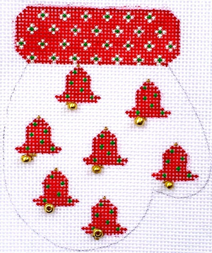 HB-132 Mitten – Bells 3 3/4 x 5,18 mesh, stitch guide included