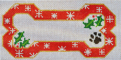 BP-04 Red Snowflake Dog Bone