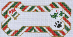 BP-13 Christmas Stripes Bone Ornament