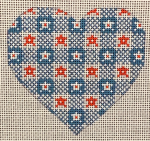 CH-336 Blue and Red Heart