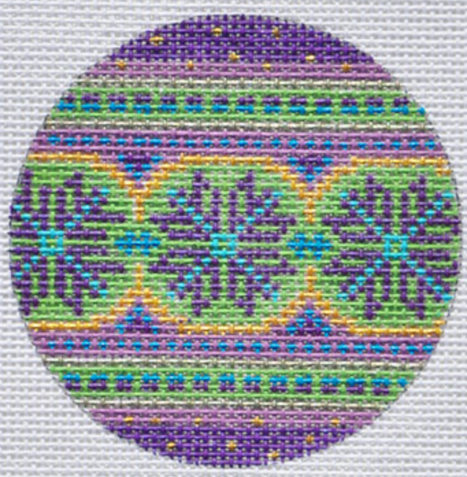 TM-01 Purple Snowflake Round