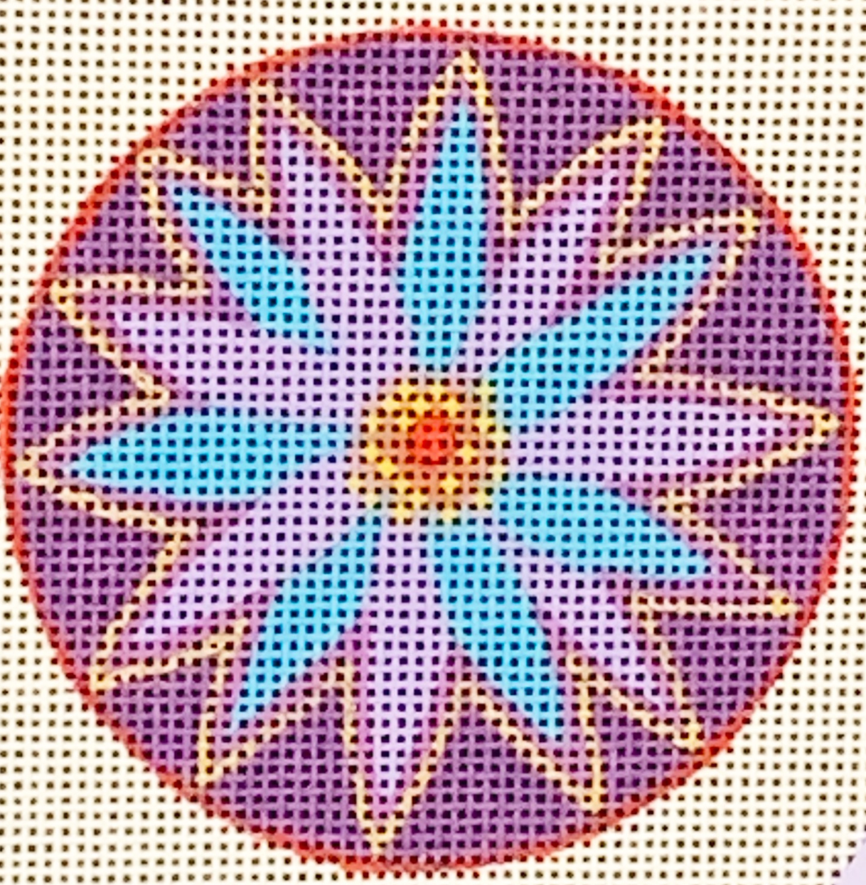 LB-141 Blue Floral Round