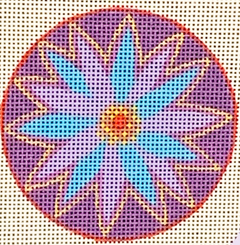 LB-141 Blue Floral Round