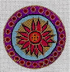 LB-143 Fuschia Floral Round