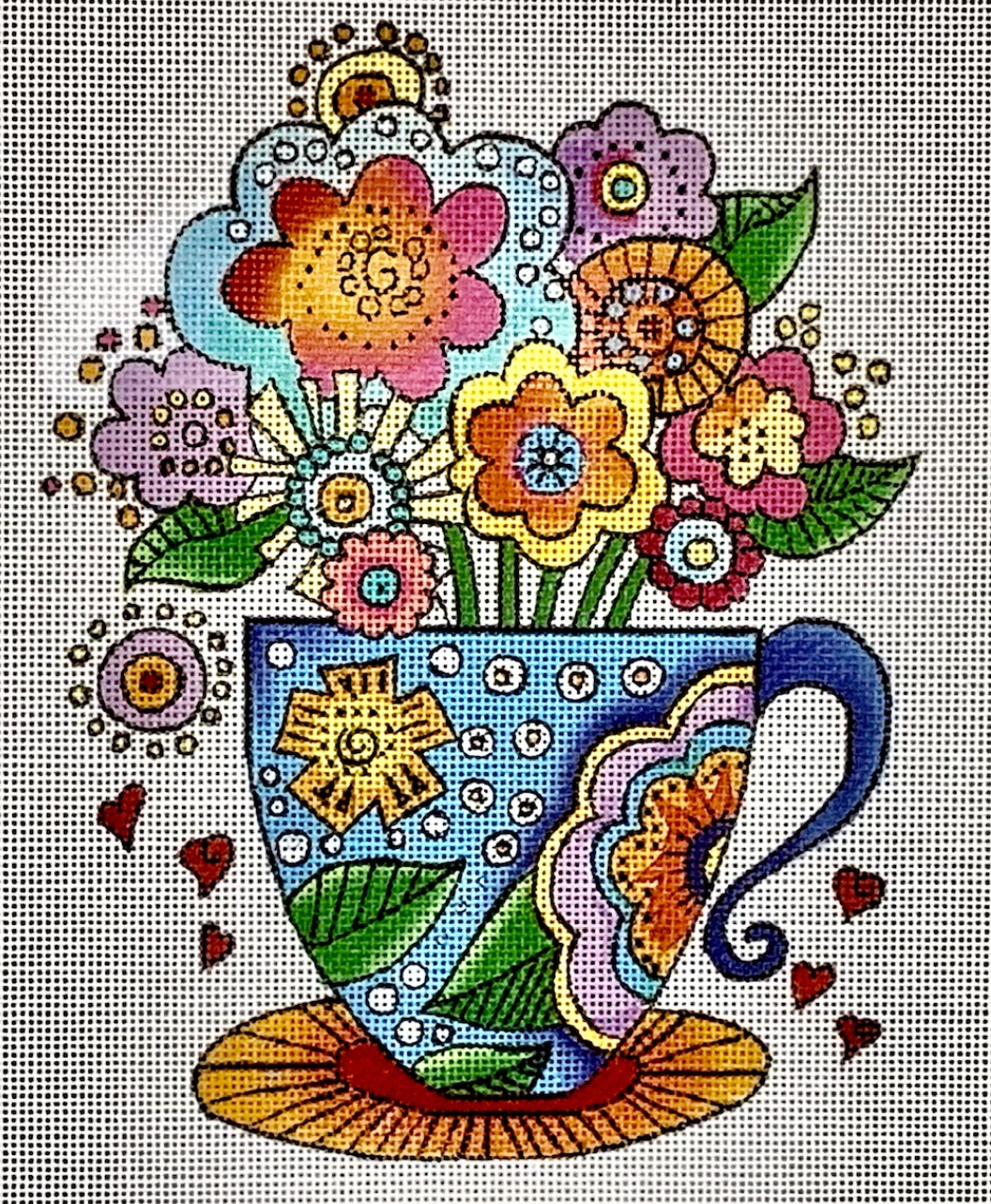 LB-148 Flowers in a Teacup