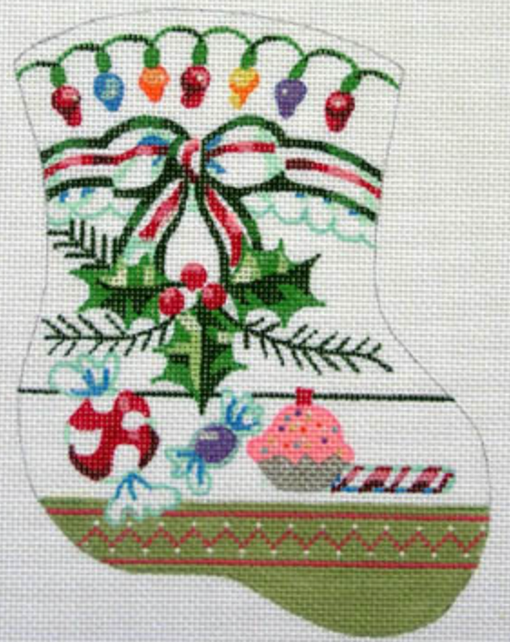 D-12 Girl's Mini Stocking - Lights and Candy