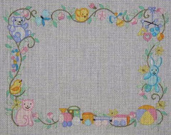 J-08 Toys in Border Birth Announcement