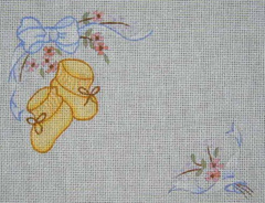 J-10 Booties and Bow Birth Announcement