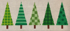 ASIT259 Five Christmas Trees