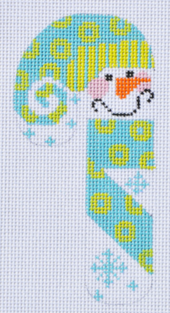 CH-52 Blue and Green Snowman Candy Cane