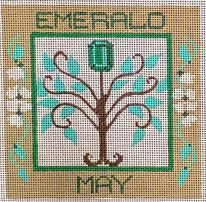 CH-1031 Emerald May Birthstone Square
