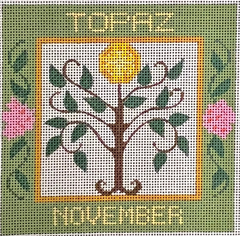 CH-1037 Topaz November Birthstone Square