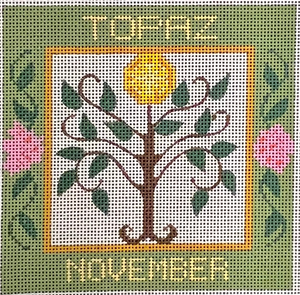 CH-1037 Topaz November Birthstone Square