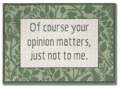 SS60 Of Course Your Opinion Matters, Just Not To Me