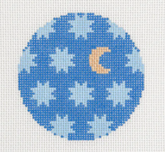 GP97B Moon and Stars Round - Blue