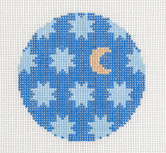 GP97B Moon and Stars Round - Blue