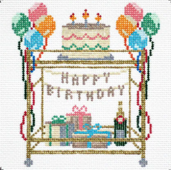 MJD-139 Happy Birthday Bar Cart