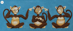 AN318 3 monkeys  pillow