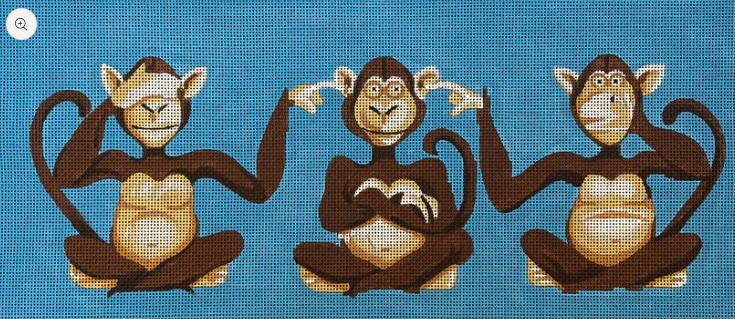 AN318 3 monkeys  pillow