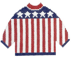 Silver Needle 294- Flag Sweater Ornament