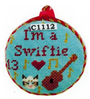 C1112- Princess and Me - I am a Swiftie Canvas with Stitch Guide