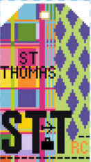 STT 2024 Hedgie Needlepoint Luggage Tag- STT St. Thomas