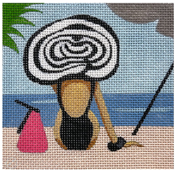 4464 Girl in Black Bathing Suit