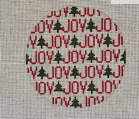 589TJ Joy Ornament Red with trees