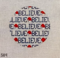 589HB Believe Ornament