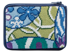 SZ615 Imari Abstract Purse - Stitch N' Zip Cosmetic Purse