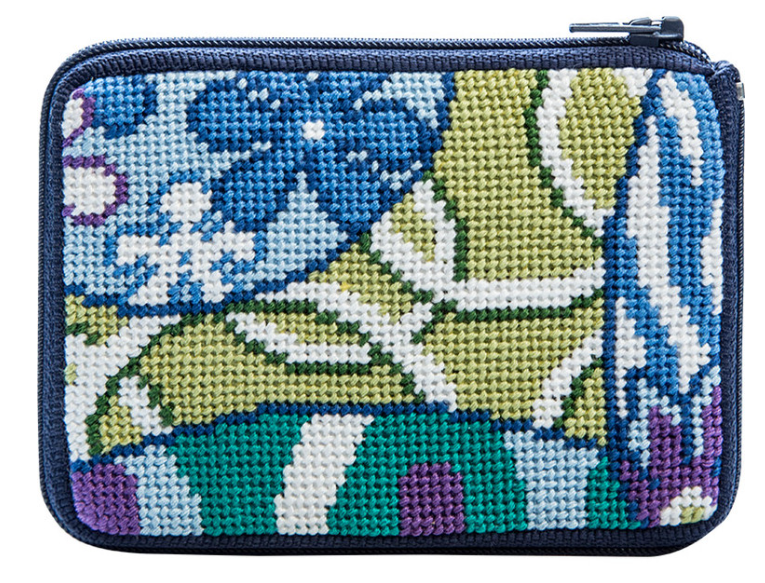 SZ615 Imari Abstract Purse - Stitch N' Zip Cosmetic Purse