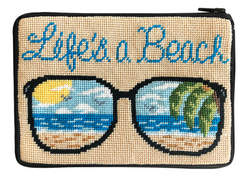 SZ627 Life's a Beach  Purse - Stitch N' Zip Cosmetic Purse