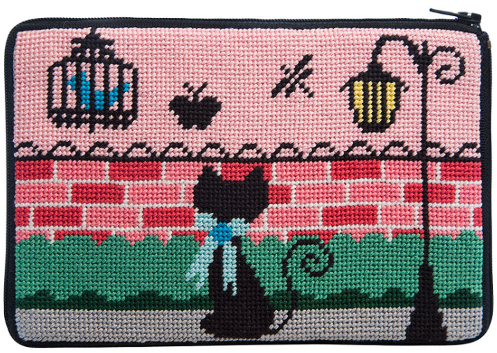 SZ613 Kitty Kat  Purse - Stitch N' Zip Cosmetic Purse