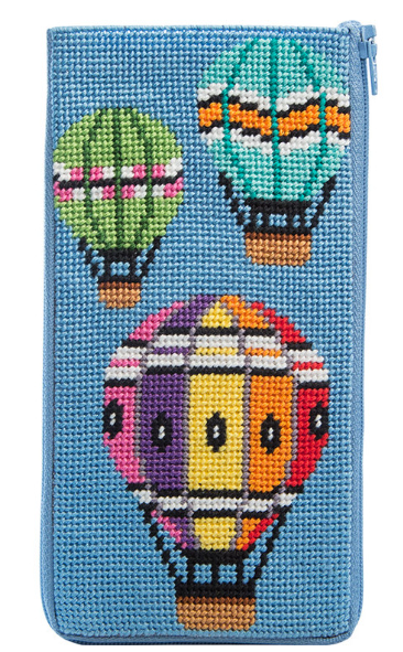 SZ488 Balloons in Flight Stitch N' Zip Eyeglass Case