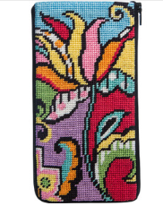 SZ490 Modern Tulip Stitch N' Zip Eyeglass Case