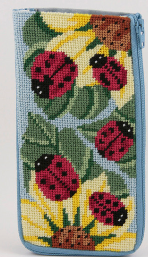 SZ403 Ladybugs Stitch N' Zip Eyeglass Case