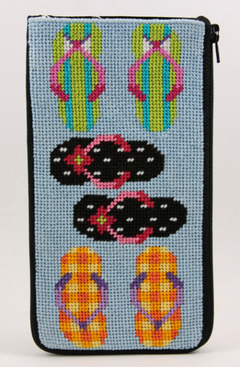 SZ442 Flip Flops Stitch N' Zip Eyeglass Case